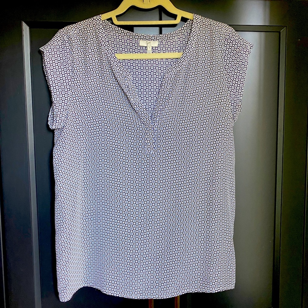 Joie / Silk cap sleeve V-neck top